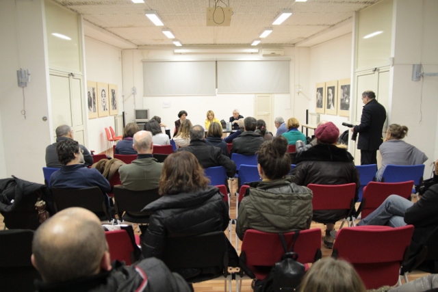 Ilaria Borletti Buitoni Serena Bortone e Roberto Ippolito Biblioteca Corviale 4 febbraio 2015 foto Carmelo Daniele