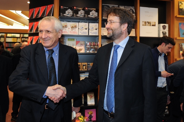 Arion Montecitorio 1 aprile 2015 2. Roberto Ippolito e Dario Franceschini foto Maurizio Riccardi Agr