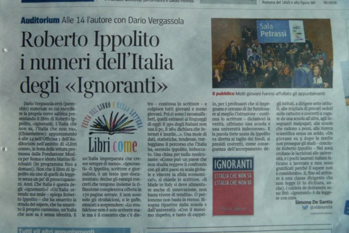 roberto ippolito ignoranti corriere della sera 16 marzo 2013