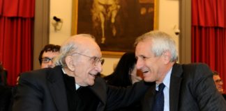 Don Andrea Gallo e Roberto Ippolito 10 novembre 2011 foto Maurizio Riccardi