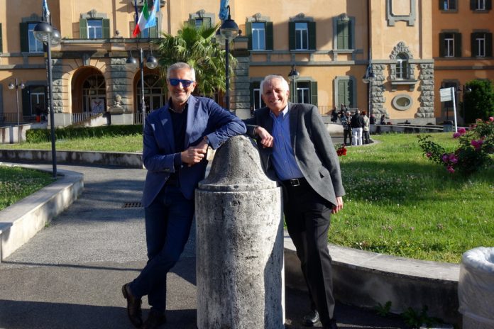 Gianrico Carofiglio e Roberto Ippolito a “Dottor Libro” all’Ospedale San Camillo a Roma 16 maggio 2019