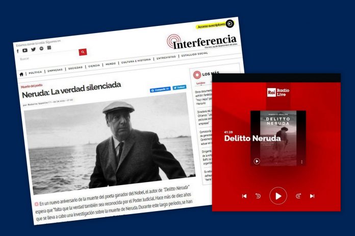 Il libro “Delitto Neruda” di Roberto Ippolito, pubblicato da Chiarelettere, su “Interferencia” e a Rai Radio Live a “Questioni di Stilo”