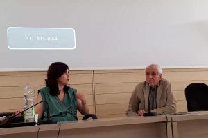 Nadia Terranova autrice di Trema la notte, Einaudi, presentata da Roberto Ippolito il 20 giugno 2022 alla Biblioteca Arcipelago a Roma