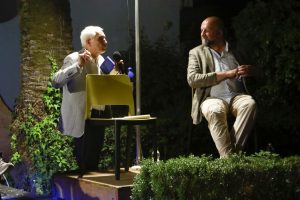 25 giugno 2022 Palazzina Azzurra San Benedetto del Tronto, incontro condotto da Roberto Ippolito con i sette finalisti del Premio Strega Marco Amerighi, Fabio Bacà, Alessandra Carati, Mario Desiati, Veronica Galletta, Claudio Piersanti e Veronica Raimo