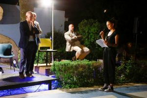 25 giugno 2022 Palazzina Azzurra San Benedetto del Tronto, incontro condotto da Roberto Ippolito con i sette finalisti del Premio Strega Marco Amerighi, Fabio Bacà, Alessandra Carati, Mario Desiati, Veronica Galletta, Claudio Piersanti e Veronica Raimo