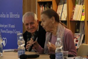 Presentazione del libro di Edith Bruck “Sono Francesco” (La Nave di Teseo) condotta da Roberto Ippolito con la partecipazione di Noemi Di Segni e Francesca Romana de’ Angelis alla Libreria Nuova Europa I Granai a Roma 22 novembre 2022