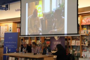 Presentazione del libro di Edith Bruck “Sono Francesco” (La Nave di Teseo) condotta da Roberto Ippolito con la partecipazione di Noemi Di Segni e Francesca Romana de’ Angelis alla Libreria Nuova Europa I Granai a Roma 22 novembre 2022