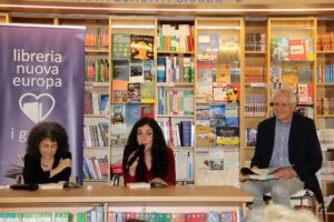 11 maggio 2023 Libreria Nuova Europa I Granai Roma, Maria Grazia Calandrone, Stefania Spanò e Roberto Ippolito