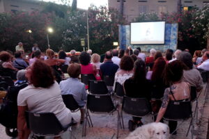 1 agosto 2023 Porto San Giorgio, Roberto Ippolito autore di 'Delitto Neruda' e a sinistra Ricardo Madrid de la Barra