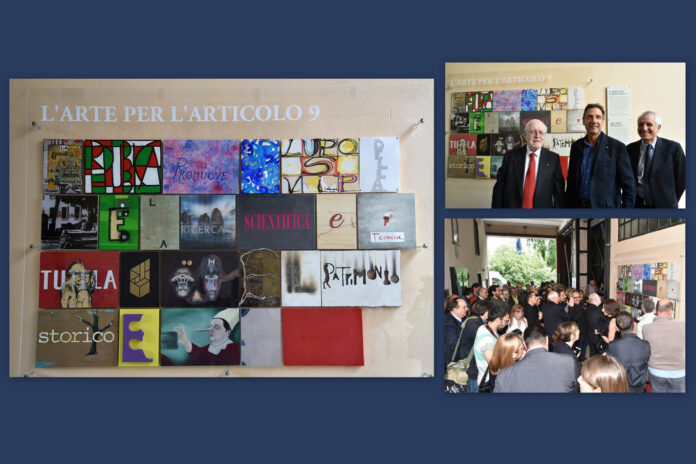 L'arte per l'articolo 9, Appia Antica G.Silvestri M.Tozzi R.Ippolito 26aprile 2014 ph M.Riccardi L’opera collettiva “L'arte per l'articolo 9” collocata all’inizio dell’Appia Antica, ideata da Roberto Ippolito e inaugurata il 26 aprile 2014 con, in alto da sinistra, Gaetano Silvestri e Mario Tozzi. Foto Maurizio Riccardi Agr