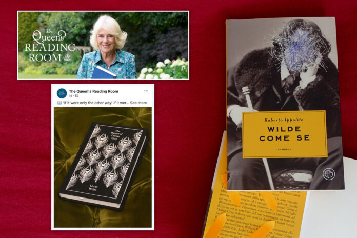 Queen's Reading Room consiglia Dorian Gray, storia processo in ‘Wilde come se’ Roberto Ippolito A sinistra il post della Queen's Reading Room creata dalla Regina Camilla che consiglia “Il ritratto di Dorian Gray” di Oscar Wilde; a destra “Wilde come se” (Sem Feltrinelli) di Roberto Ippolito che ricostruisce l’uso contro l’autore al processo